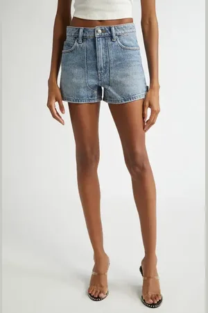 Alexander Wang High Waist Denim Carpenter Shorts in at Nordstrom, Size 26