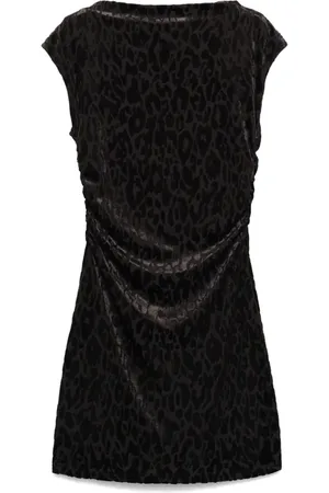 MANGO Leopard Devor?? Velvet Minidress in at Nordstrom, Size 4
