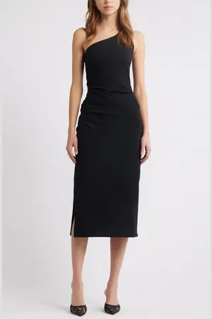 Open Edit One-Shoulder Knit Midi Dress in at Nordstrom, Size Large