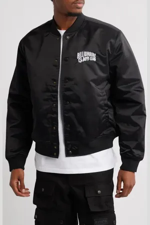 Billionaire Boys Club Globetrotter Nylon Satin Bomber Jacket in at Nordstrom, Size Medium