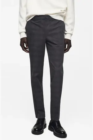 MANGO Check Slim Fit Pants in at Nordstrom, Size 31
