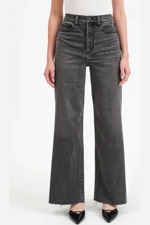 Danny Daze Far Out Raw Hem High Waist Wide Leg Jeans in at Nordstrom, Size 29
