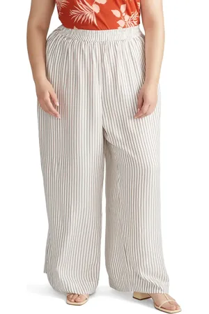 UNIVERSAL STANDARD Stripe Wide Leg Beach Pants in at Nordstrom
