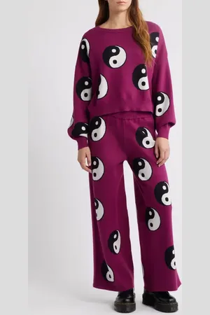 Dressed in Lala Be an Original, Baby Yin Yang Knit Sweater & Wide Leg Pants Set in at Nordstrom, Size Xx-Large