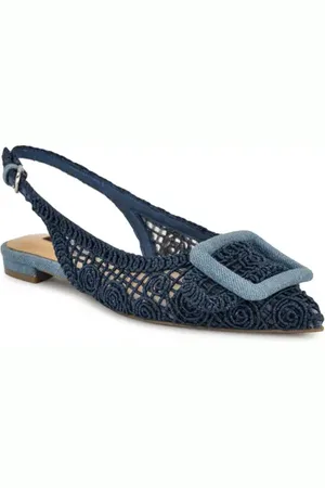 Nine West Jasser Pointed Toe Slingback Flat in at Nordstrom, Size 5