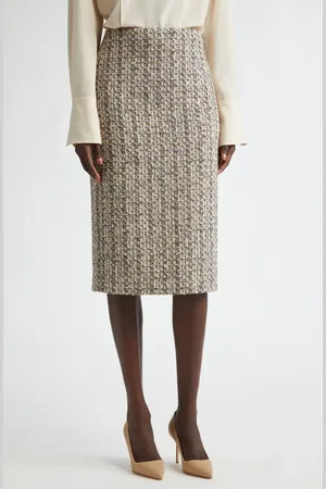 ST. JOHN Metallic Collage Tweed Pencil Skirt in at Nordstrom, Size 10