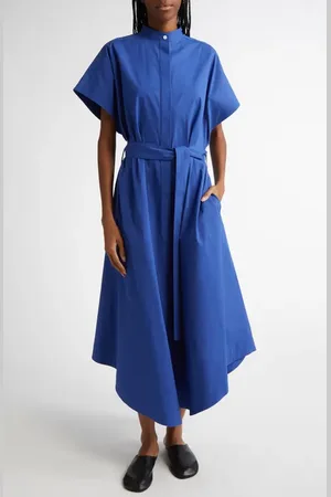 Proenza Schouler Walker Belted Stretch Poplin Midi Shirtdress in at Nordstrom, Size 2