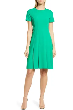 Tahari ASL Fit & Flare Stretch Crepe Dress in at Nordstrom, Size 14