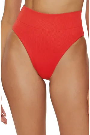 BECCA Modern Edge High Waist Bikini Bottoms in at Nordstrom, Size X-Small