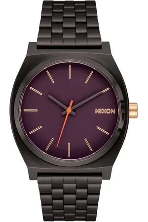 Nixon The Time Teller Bracelet Watch, 37mm in Gunmetal /Blackberry /Gold at Nordstrom