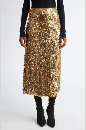 ULLA JOHNSON Casini Sequin Silk Skirt in at Nordstrom, Size 2