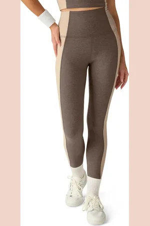 Beyond Yoga Space Dye Colorblock Ankle Leggings in at Nordstrom, Size Large