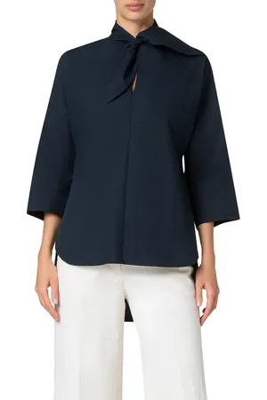 AKRIS Marine Knot Cotton Tunic Top in at Nordstrom, Size 10