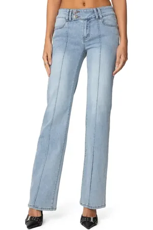 Edikted Avril Low Rise Bootcut Jeans in at Nordstrom, Size Small