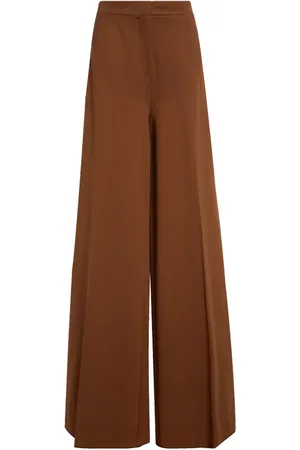 Max Mara Circolo High Waist Wide Leg Compact Jersey Trousers in at Nordstrom, Size 4