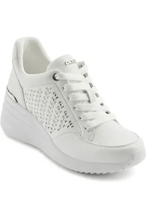 DKNY Kalinda Rhinestone Wedge Sneaker in at Nordstrom, Size 8