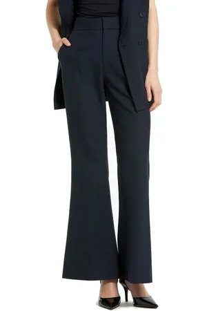 Mac Duggal Classic Crepe Flared Trouser Pant in at Nordstrom, Size 4