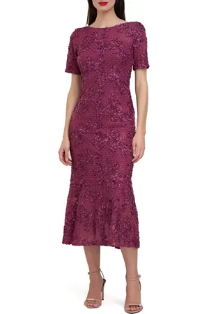 Js Collections Danica Floral Soutache Lace Cocktail Dress in at Nordstrom, Size 0