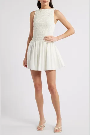 FAITHFULL THE BRAND Noa Smocked Minidress in at Nordstrom, Size X-Large