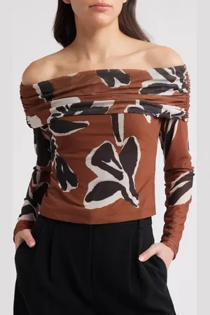 Cleobella Penelope Floral Off the Shoulder Mesh Top in at Nordstrom, Size Small