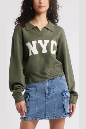 BP. Preppy Jacquard Johnny Collar Sweater in at Nordstrom, Size Large