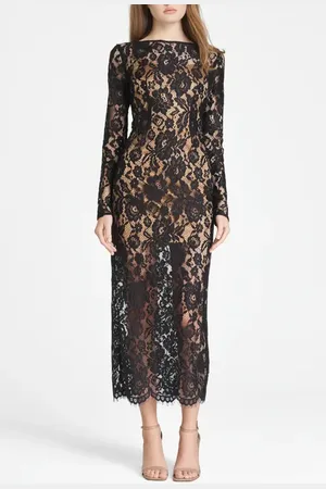 WAYF Long Sleeve Lace Dress in at Nordstrom, Size Small