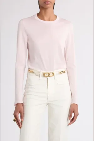 Tom Ford Fine Gauge Cashmere & Silk Crewneck Sweater in at Nordstrom, Size X-Large