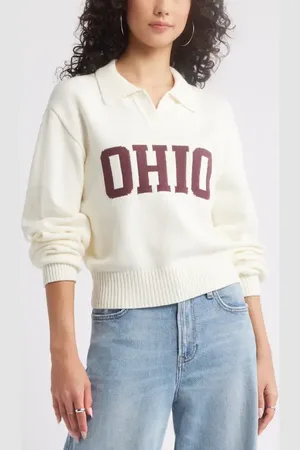 BP. Preppy Jacquard Johnny Collar Sweater in at Nordstrom, Size X-Large
