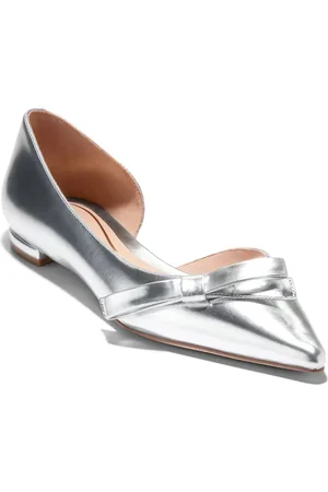 Cole Haan Noella Bow Satin Skimmer Flat in at Nordstrom, Size 5