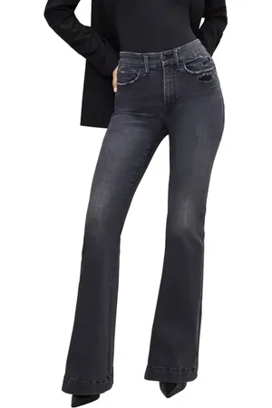 GOOD AMERICAN Always Fits Good Legs Flare Jeans in at Nordstrom, Size 20-26