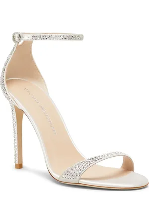 Stuart Weitzman Nudist Shine 100 Sandal in at Nordstrom, Size 12