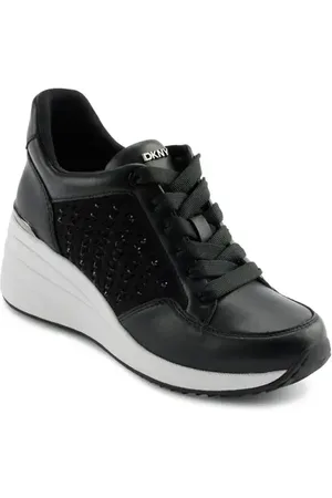 DKNY Kalinda Rhinestone Wedge Sneaker in at Nordstrom, Size 11