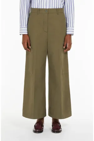Max Mara Quiz Wide Leg Cotton Cargo Pants in at Nordstrom, Size 2