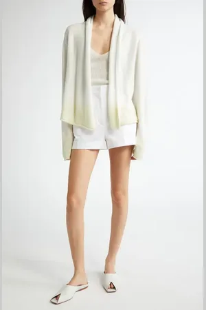Johnstons Of Elgin Rib Superfine Cashmere V-Neck Sweater Tank in at Nordstrom, Size Large