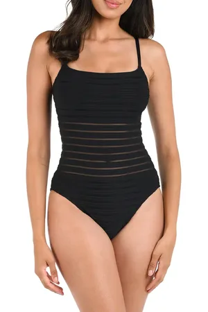 La Blanca Fluid Lines One-Piece Swimsuit in at Nordstrom, Size 10