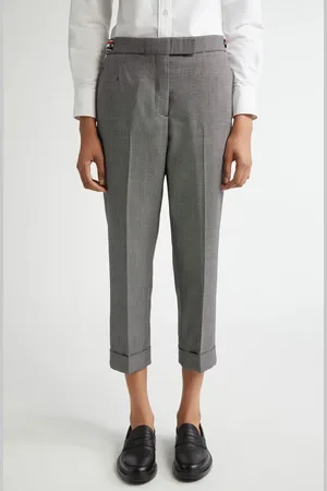 Thom Browne Low Rise Side Tab Slim Fit Wool Piqu?? Pants in at Nordstrom, Size 6 Us