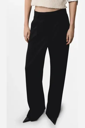 MANGO Pleated Straight Leg Pants in at Nordstrom, Size 6