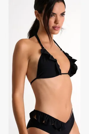Shan Rahimkhan Triangle Bikini Top With Petal Details in at Nordstrom, Size 12
