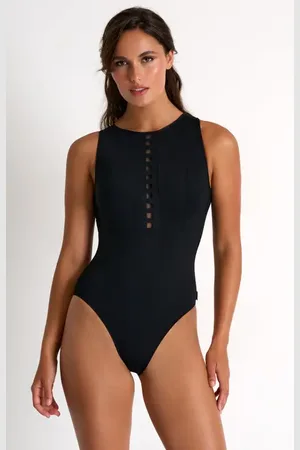 Shan Rahimkhan High-Neck One-Piece Swimsuit With Mosaic Cutouts in at Nordstrom, Size 14