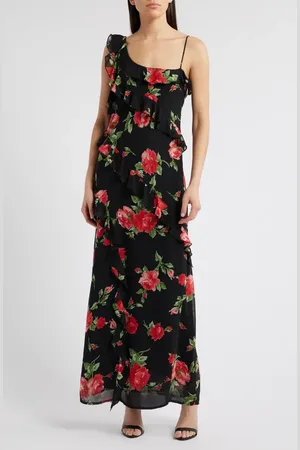 WAYF Lillian Floral Print Maxi Dress in at Nordstrom, Size Xx-Small