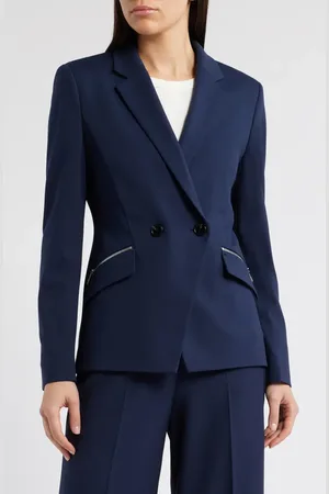 HUGO BOSS Jatawa Asymmetric Double Breasted Blazer in at Nordstrom, Size 2