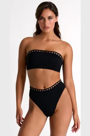 Shan Rahimkhan High-Waisted Bikini Bottom With Mosaic Cutouts in at Nordstrom, Size 12