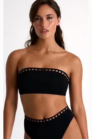Shan Rahimkhan Bandeau Bikini Top With Mosaic Cutouts in at Nordstrom, Size 10