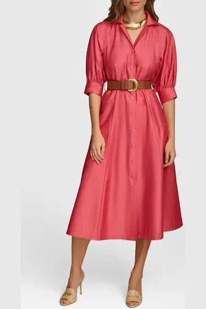 Donna Karan Cotton Midi Shirtdress in at Nordstrom, Size 4