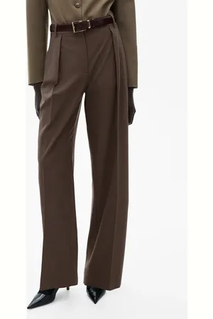 MANGO Pleated Straight Leg Pants in at Nordstrom, Size 6