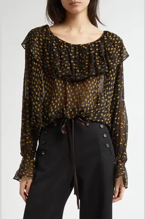BODE Stadium Dot Fil Coup?? Blouse in at Nordstrom, Size Small