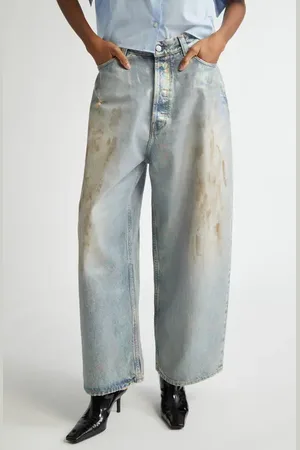 Acne Studios 2023 Dirty Halo Baggy Wide Leg Coated Jeans in at Nordstrom, Size 29 30