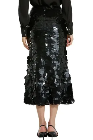 Mac Duggal Paillette Sequin Midi Skirt in at Nordstrom, Size 2