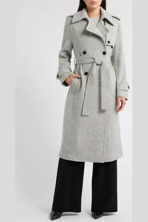 Reiss Alba Wool Blend Double Breasted Coat in at Nordstrom, Size 6 Us