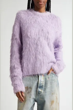 Acne Studios Klux Fuzzy Crewneck Sweater in at Nordstrom, Size Large